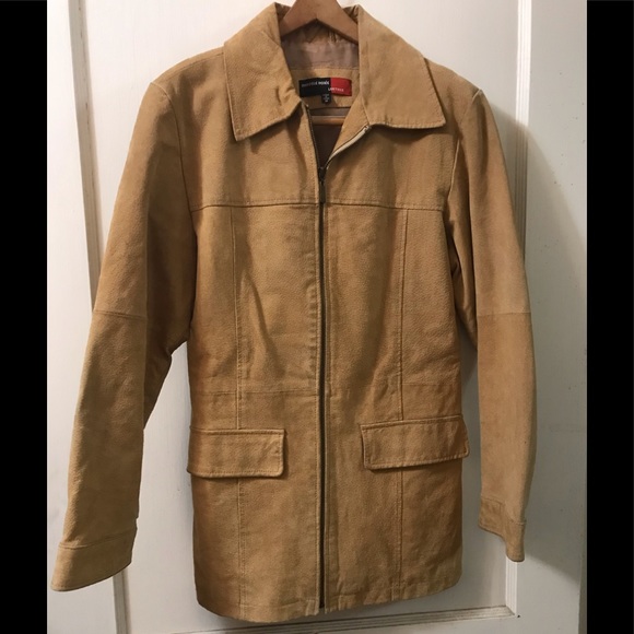Marcelle Renee Jackets Coats Vintage Marcelle Renee Suede Leather Zip Up Jacket Poshmark